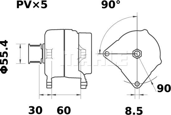 MAHLE MG 32 - Генератор avtokuzovplus.com.ua