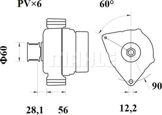 MAHLE MG 346 - Генератор autocars.com.ua