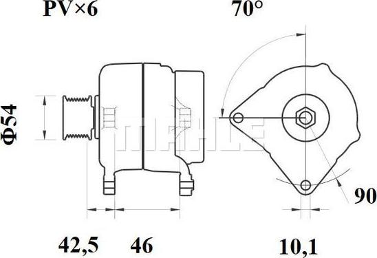 MAHLE MG 356 - Генератор autocars.com.ua