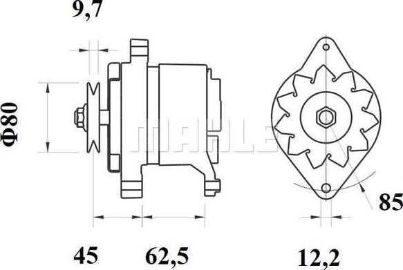 MAHLE MG 369 - Генератор autodnr.net