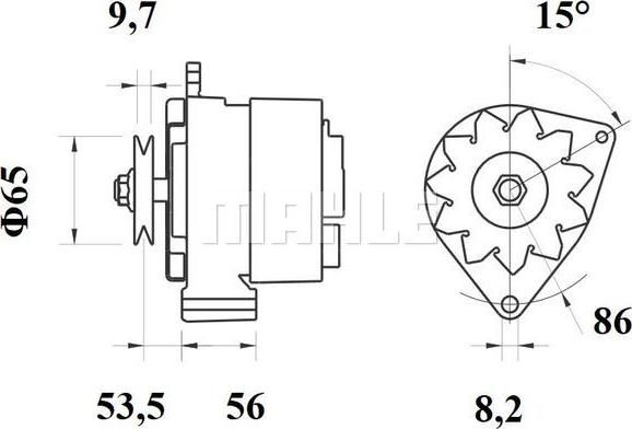 MAHLE MG 376 - Генератор avtokuzovplus.com.ua