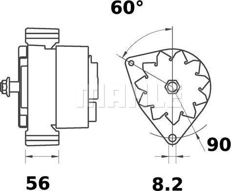 MAHLE MG 384 - Генератор autocars.com.ua