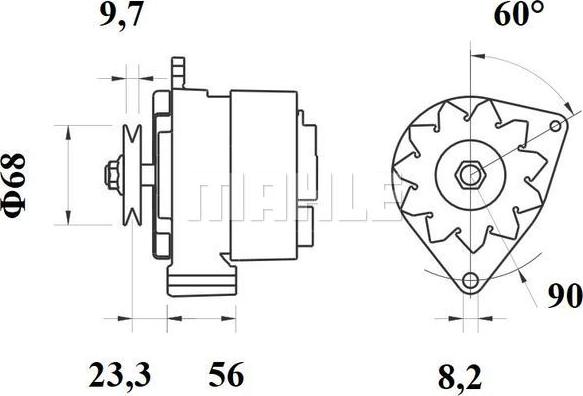 MAHLE MG 389 - Генератор avtokuzovplus.com.ua