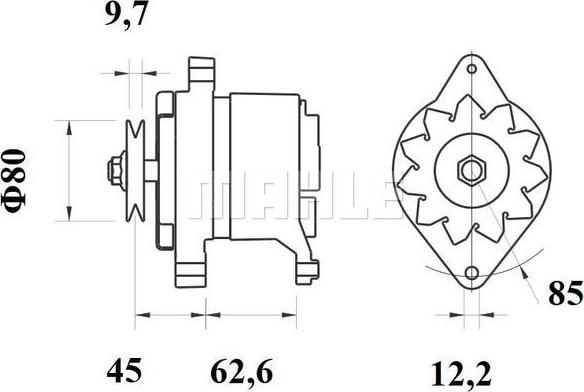 MAHLE MG 399 - Генератор autocars.com.ua