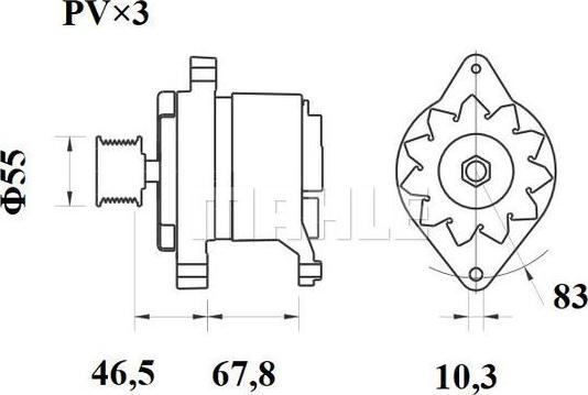 MAHLE MG 406 - Генератор avtokuzovplus.com.ua