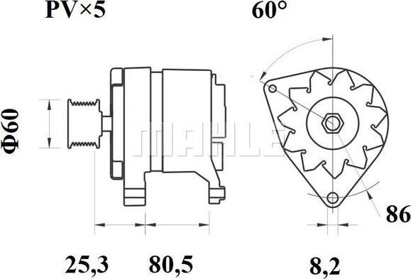 MAHLE MG 415 - Генератор autocars.com.ua