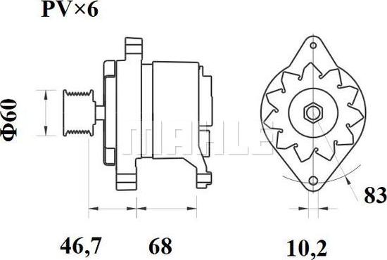 MAHLE MG 419 - Генератор avtokuzovplus.com.ua