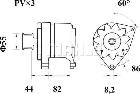 MAHLE MG 428 - Генератор avtokuzovplus.com.ua