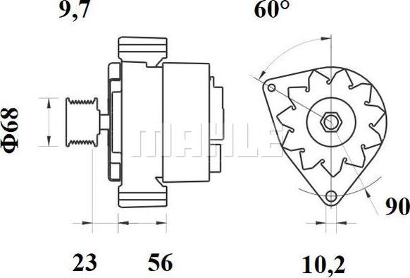 MAHLE MG 431 - Генератор autocars.com.ua