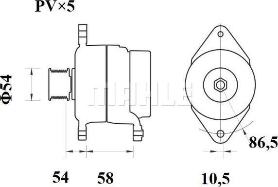 MAHLE MG 451 - Генератор avtokuzovplus.com.ua