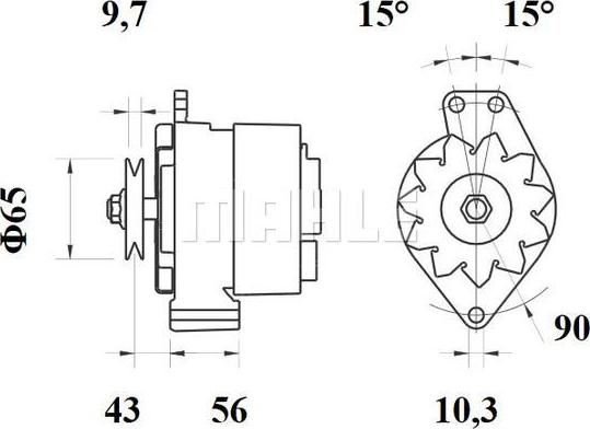 MAHLE MG 45 - Генератор avtokuzovplus.com.ua