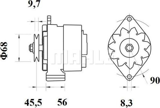 MAHLE MG 461 - Генератор avtokuzovplus.com.ua