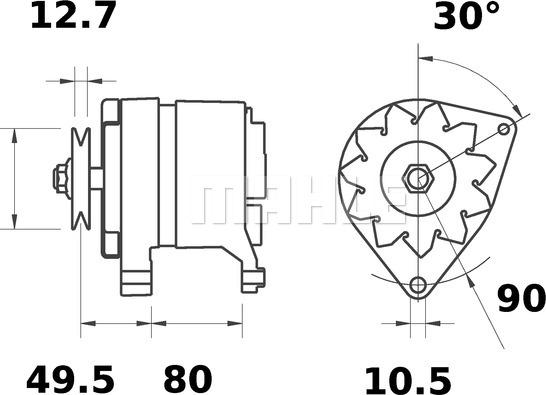 MAHLE MG 496 - Генератор autocars.com.ua