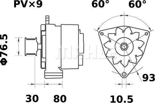 MAHLE MG 503 - Генератор autocars.com.ua