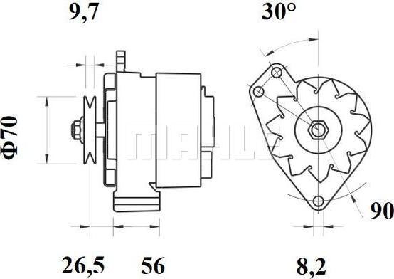 MAHLE MG 513 - Генератор avtokuzovplus.com.ua