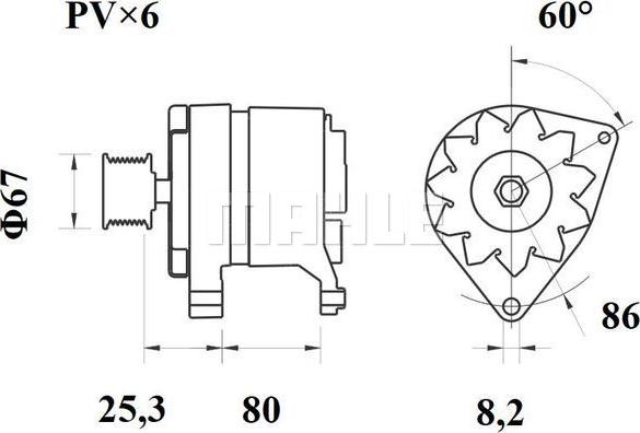 MAHLE MG 526 - Генератор autocars.com.ua