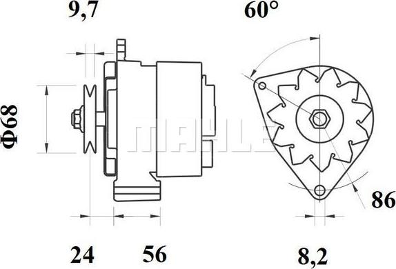 MAHLE MG 528 - Генератор autocars.com.ua