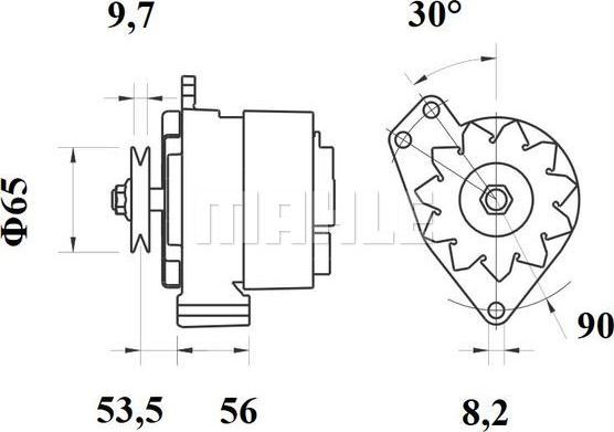 MAHLE MG 533 - Генератор autocars.com.ua