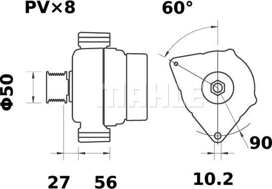 MAHLE MG 571 - Генератор autocars.com.ua