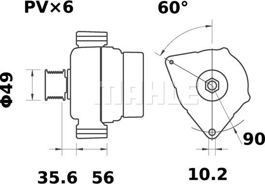 MAHLE MG 573 - Генератор autocars.com.ua