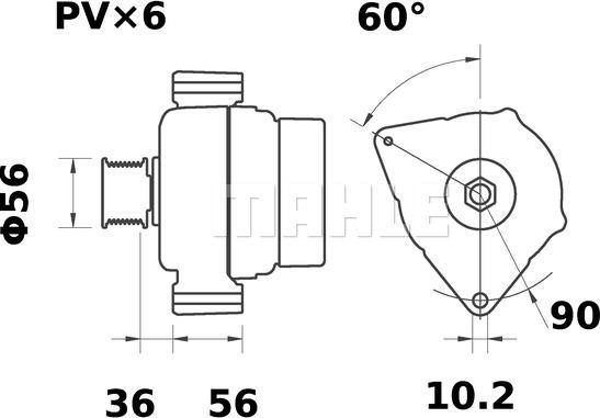 MAHLE MG 574 - Генератор avtokuzovplus.com.ua