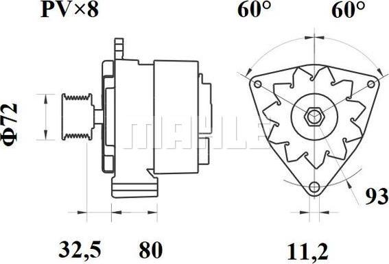 MAHLE MG 586 - Генератор autocars.com.ua