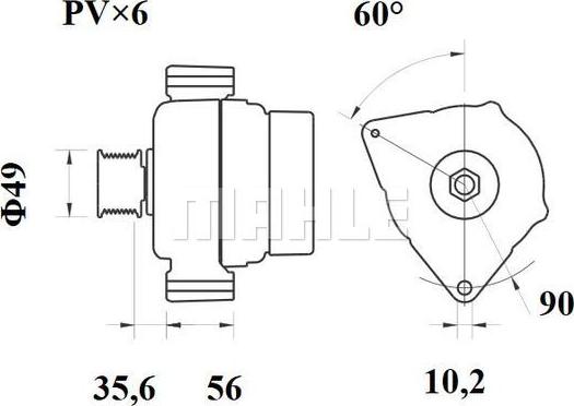 MAHLE MG 594 - Генератор autocars.com.ua