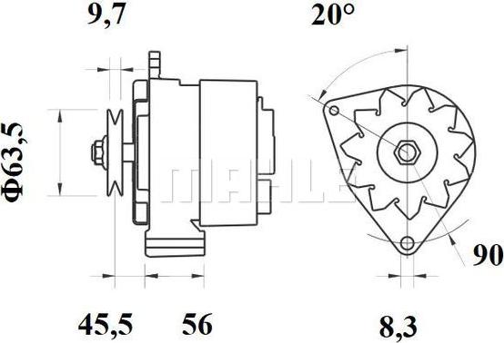 MAHLE MG 598 - Генератор autocars.com.ua