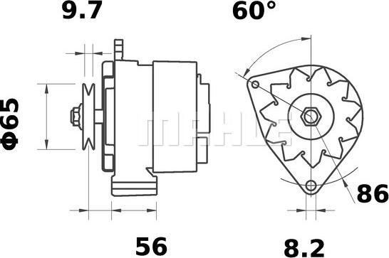 MAHLE MG 615 - Генератор avtokuzovplus.com.ua