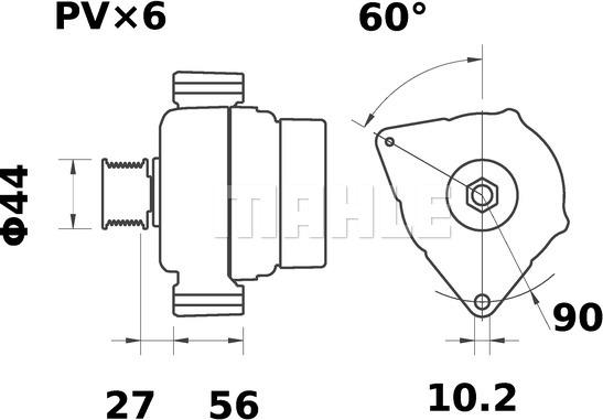 MAHLE MG 62 - Генератор autocars.com.ua