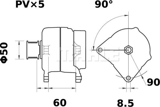 MAHLE MG 79 - Генератор autocars.com.ua