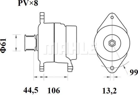 MAHLE MG 800 - Генератор avtokuzovplus.com.ua