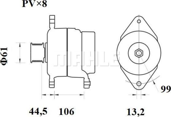 MAHLE MG 802 - Генератор autocars.com.ua