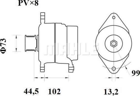 MAHLE MG 815 - Генератор avtokuzovplus.com.ua