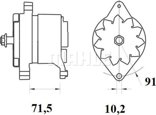 MAHLE MG 821 - Генератор autocars.com.ua