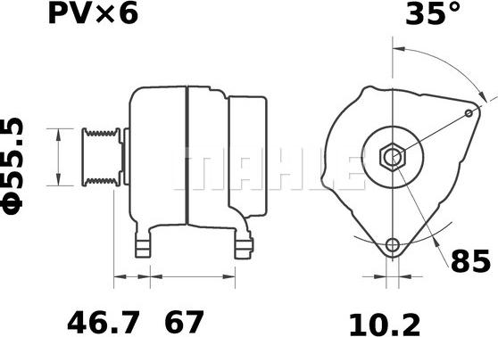 MAHLE MG 89 - Генератор avtokuzovplus.com.ua