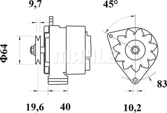 MAHLE MG 94 - Генератор autocars.com.ua