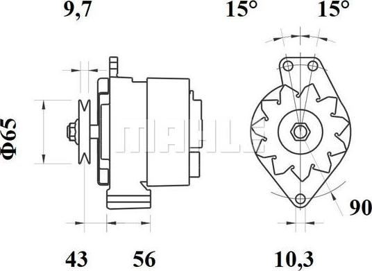 MAHLE MG 95 - Генератор avtokuzovplus.com.ua