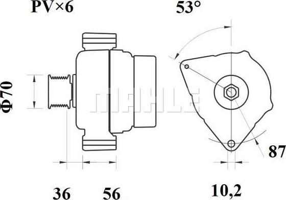 MAHLE MG 96 - Генератор autocars.com.ua