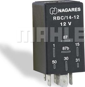 MAHLE MR 116 - Реле, паливний насос autocars.com.ua