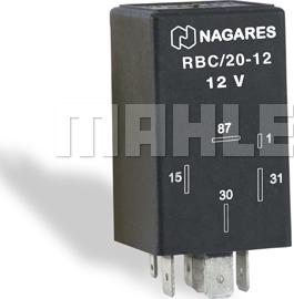 MAHLE MR 119 - Реле, паливний насос autocars.com.ua