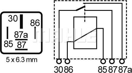MAHLE MR 98 - Реле, робочий струм autocars.com.ua