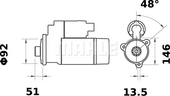 MAHLE MS 101 - Стартер avtokuzovplus.com.ua