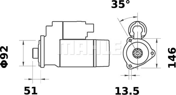 MAHLE MS 103 - Стартер autodnr.net