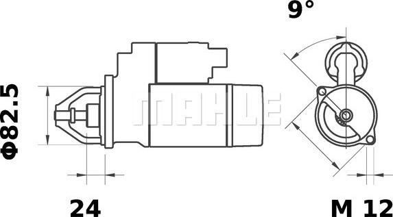 MAHLE MS 10 - Стартер autocars.com.ua