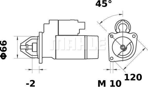 MAHLE MS 112 - Стартер avtokuzovplus.com.ua