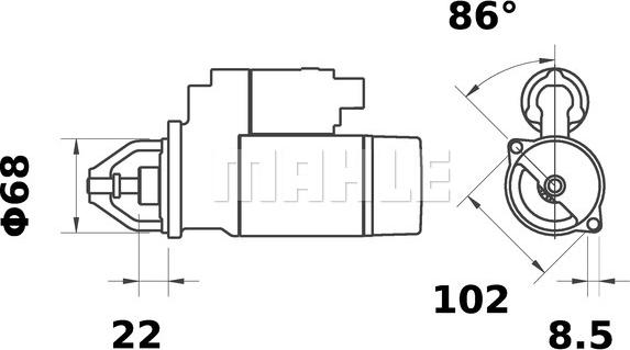 MAHLE MS 120 - Стартер avtokuzovplus.com.ua