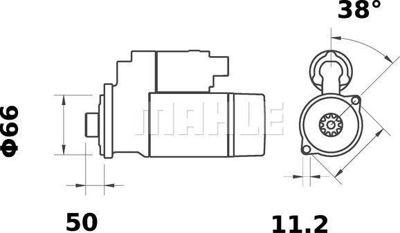 MAHLE MS 125 - Стартер autocars.com.ua