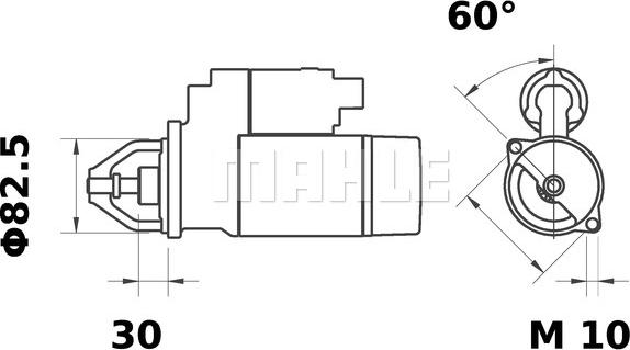 MAHLE MS 127 - Стартер avtokuzovplus.com.ua