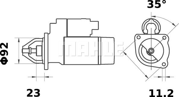 MAHLE MS 129 - Стартер avtokuzovplus.com.ua